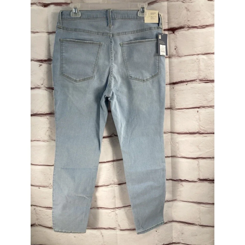 Universal Thread Jeans Womens 14 Short High Rise Skinny Light Wash Stretch NWT